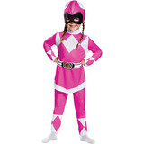 Mighty Morphin Pink Power Ranger Girls Classic Costume, Toddlers 3 - 4 Years