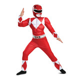 Mighty Morphin Red Power Ranger Boys Classic Costume, Large