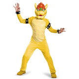 Bowser Deluxe Boys Halloween Fancy-Dress Costume - Small