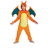 Pokémon Charizard Deluxe Orange and Yellow Jumpsuit Costume - Large