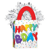 Happy Birthday Celebration Mini Tote Balloon Weight