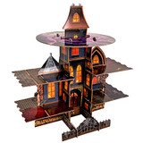 Durable 3-Tier Boardstock Spooky Haunted House Cupcake Stand