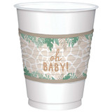 Soft Jungle Hello Baby Plastic Cups