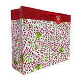 Christmas Candy Cane Horizontal Gift Bags with Gift Tags