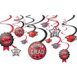 Graduation Red Swirl Decorations