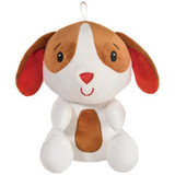 8" White Puppy Plush Balloon Weights