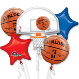 5 Piece NBA Basketball Balloon Bouquet