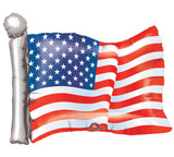 27-Inch American Flag Shaped Foil Balloon