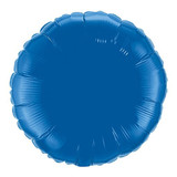 18" Dark Blue Round Flat Foil Balloon