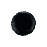 18" Black Round Flat Foil Balloon