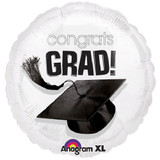 18-Inch Congrats Grad White Balloon