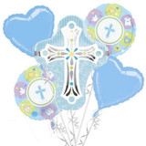 Bouquet Cross Balloon Blue