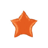 20" Orange Star Shaped Flat Foil Balloon