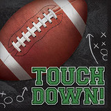 Tailgate Touch Down Football Square Paper Luncheon Napkins