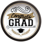 Graduation Achievement Is Key Round Paper Plates