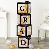 Grad Balloon Black Box Kit With Latex Balloons