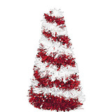 10" Candy Cane Tinsel Tree Centerpiece