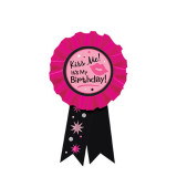 Kiss Me It's My Birthday Award Ribbon