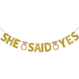 Wedding and Engagement She Said Yes Letter Banner