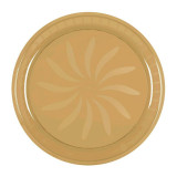 16" Round Plastic Platter - Gold