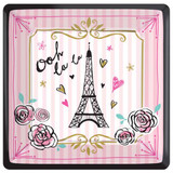 7" Bridal Shower a Day in Paris Small Paper Plates