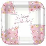 Blessed Baby Girl Lunch Plates