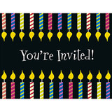 One More Candle Invitations 8 Pack