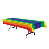 Rainbow Plastic Tablecover 1 Count