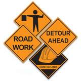 Construction Sign Cutouts 4 Count