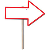 Red Blank Arrow Yard Sign