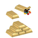 Foil Gold Bar Favor Boxes 12 Count