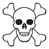 Pirate Skull & Crossbones Cutout