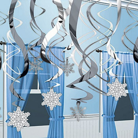 Snowflake Hanging Swirl Decorations