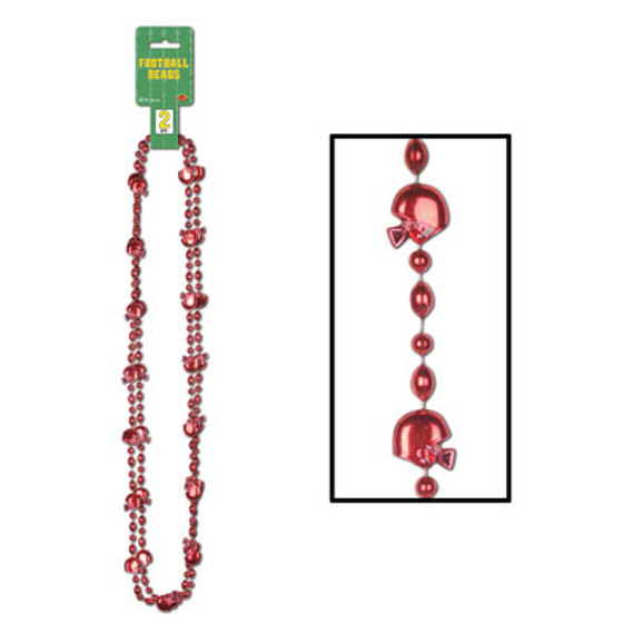 Football Beads (Red) Party Accessory