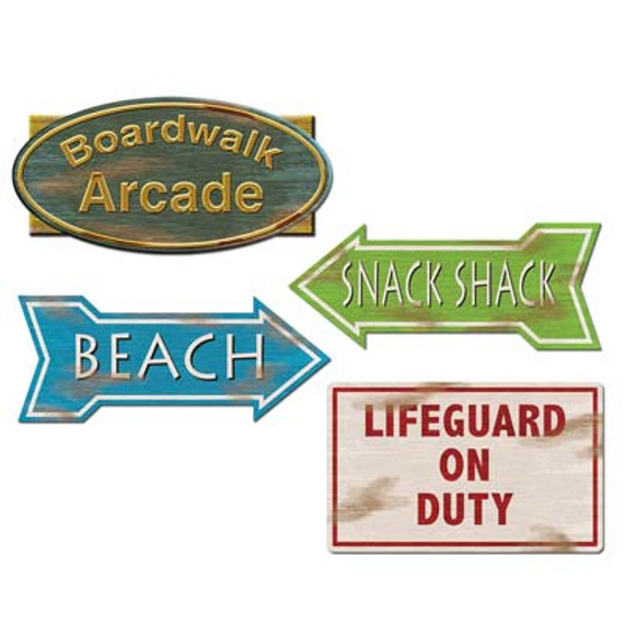 Beach Sign Cutouts Party Accessory