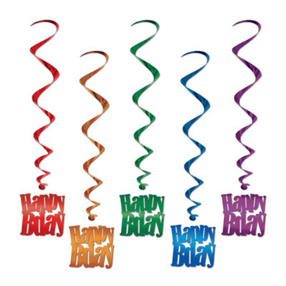 Happy Birthday Whirls Party Accessory