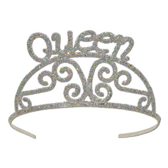 Glittered Metal Queen Tiara