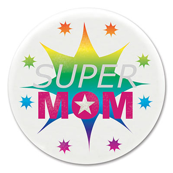 Super Mom Satin Button
