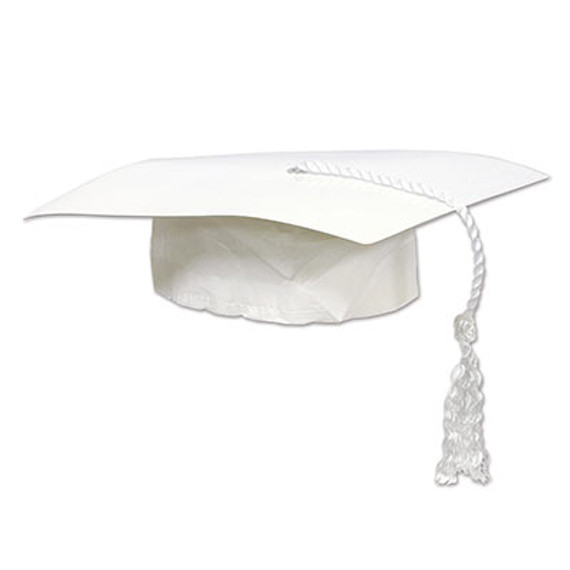 Graduate Cap, White