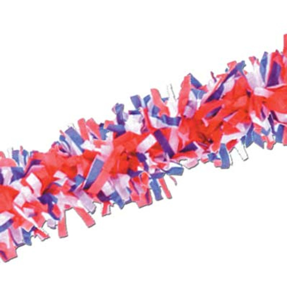 Tissue Festooning - Red, White & Blue