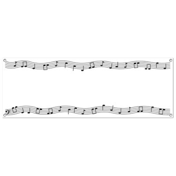 Musical Notes Sign Banner