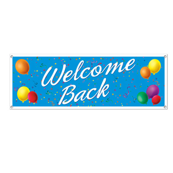 Welcome Back Sign Banner