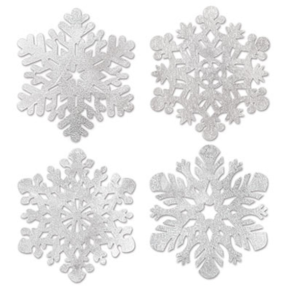 Pkgd Foil Snowflake Cutouts