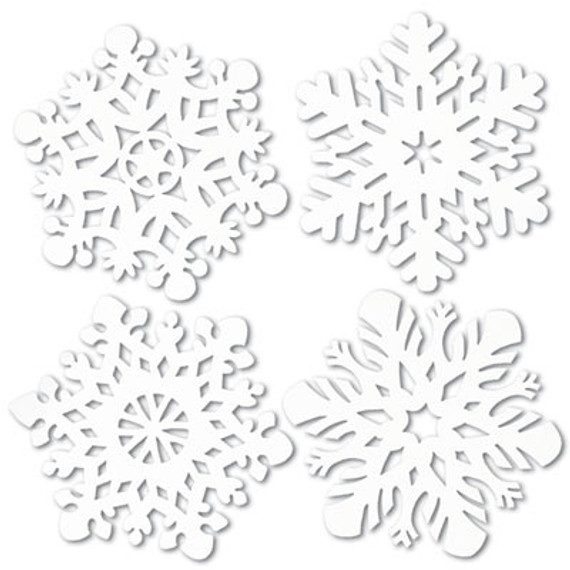 Beistle Christmas Packaged Dip-Dyed Snowflakes (2/Pkg)