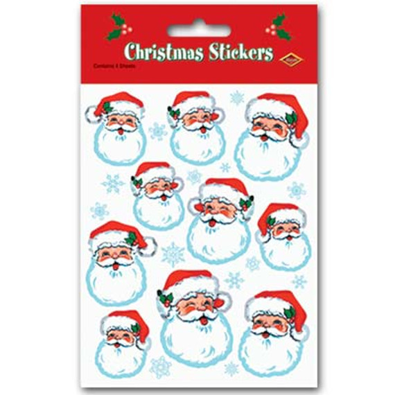 Santa Face Stickers