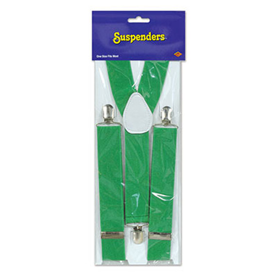 Green Adjustable Suspenders