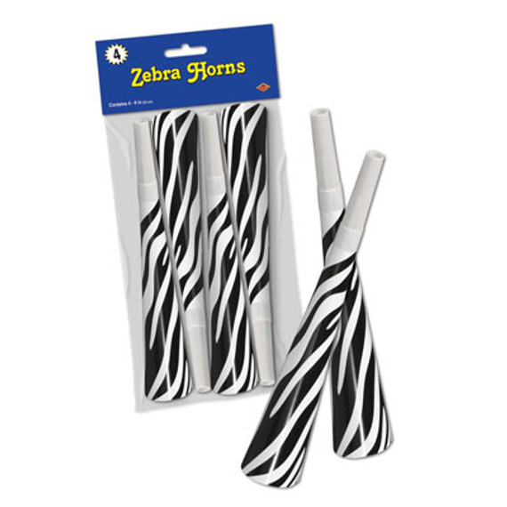 Pkgd Zebra Print Horns