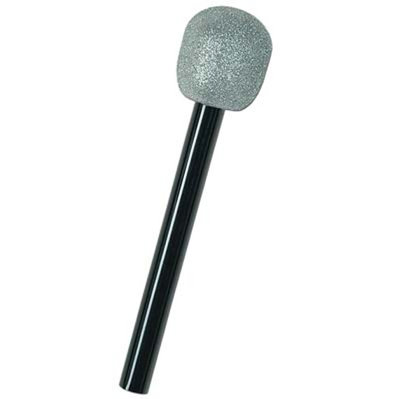 Silver and Black Glittered Microphone