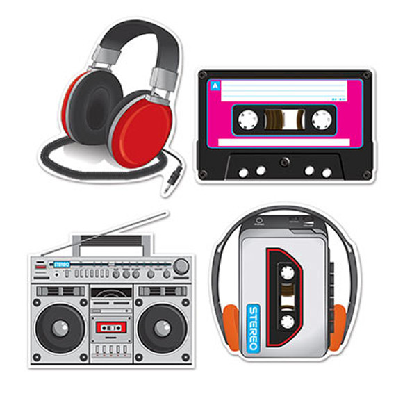 Cassette Player Cutouts Party Decorations