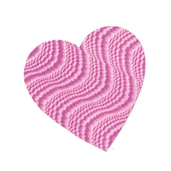 4" Embossed Foil Heart Cutout - Pink